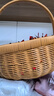 威爾基竹籃果籃菜籃子籃子竹編水果籃編筐竹筐竹籃子空籃竹筐手編手提籃 南瓜提籃大號38*32*36cm 曬單實(shí)拍圖