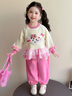 迪士咪魯（DISHIMILU）女童寶寶套裝春裝2026新款春秋拼接1-8歲兒童裝女孩春季小孩衣服 XT876(上衣+褲子）-粉色 110 碼/身高100-110cm（3-4歲） 曬單實(shí)拍圖