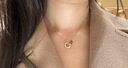 卡地亞（Cartier）LOVE系列女士項鏈經(jīng)典雙環(huán)項鏈時(shí)尚扣環(huán)吊墜項鏈女 送女友禮物 18k玫瑰金 B7212300 ?？ㄐ畔?25-26年 曬單實(shí)拍圖