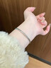 老鳳祥足銀光面推拉手鐲女款輕奢高級感鐲子情人節生日禮物送女朋友老婆 足銀光面推拉手鐲 約8.5g 曬單實(shí)拍圖