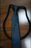 啄木鳥(niǎo)（TUCANO）黑色領(lǐng)帶男士免打懶人拉鏈式韓版窄細潮流正裝手打6cm 純黑色(免打結拉鏈款) 曬單實(shí)拍圖
