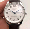 【二手99新】浪琴男表893/920 名匠系列 單歷/雙歷 表徑42mm 自動(dòng)機械 瑞士二手奢侈品腕表 白盤(pán)數字刻皮帶【L2.920.4.78.3】雙歷 普通全套(表+表盒)_表徑42mm 曬單實(shí)拍圖