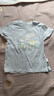 white wheat兒童26夏季新款短袖男女童休閑夏裝純棉寶寶T恤打底衫 云霧灰 110 曬單實(shí)拍圖