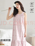 歐迪芬【100%棉】純棉睡裙女吊帶裙連衣裙無(wú)袖寬松可外穿2025 曬單實(shí)拍圖