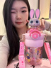 迪士尼（Disney）兒童吸管水杯搖頭公仔創(chuàng  )意水壺3-6歲幼兒園學(xué)生上學(xué)專(zhuān)用喝水杯子 春夏款 塑料杯身 不保溫 600ml 朱迪2080 曬單實(shí)拍圖