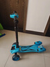 MURET滑板車(chē)帶音樂(lè )噴霧閃光輪兒童溜溜車(chē)寶寶男女小孩踏板滑行車(chē) 藍色【炫彩噴霧/動(dòng)感燈光音樂(lè )/寬輪】 曬單實(shí)拍圖