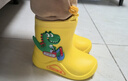 牧萌兒童雨鞋男童女童防水立體寶寶防滑耐磨卡通雨靴 挖掘機恐龍 17碼 曬單實(shí)拍圖