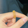 佐卡伊黃金戒指繁花女戒足金花朵四葉草尾戒幸運草珠寶首飾女友新年禮物 足金戒指(約1.06克/多退少補)13# 曬單實(shí)拍圖