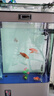 靚寵熱彎一體成型魚(yú)缸家用招財玄關(guān)空氣立式led燈全套循環(huán)過(guò)濾水族箱 灰色 80x40x150cm 曬單實(shí)拍圖