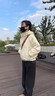 森馬（Semir）休閑短款夾棉服加厚外套女春秋季新款2026小個(gè)子二棉衣連帽沖鋒衣 米白色 M 建議90-110進(jìn) 曬單實(shí)拍圖