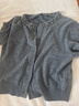 MO&Co.【綿羊毛×山羊絨】針織衫開(kāi)衫春秋全手縫水鉆圓領(lǐng)短款短袖 中花灰色 L 曬單實(shí)拍圖