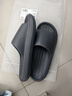 京東京造【泡泡云】踩屎感厚底輕盈防滑外穿拖鞋涼拖男士 灰色42-43 曬單實(shí)拍圖
