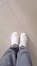 安踏輕松丨女板鞋小白鞋學(xué)生校園厚底隱形增高輕便百搭情侶同款運動(dòng)鞋 曬單實(shí)拍圖