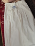 百圖betu女裝夏季新款休閑抗皺免燙慵懶風(fēng)九分闊腿褲褲子2505T60 白色 M 曬單實(shí)拍圖