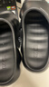 回力抗菌拖鞋運動(dòng)男防臭滑浴室內外穿靜音涼拖鞋HL0655黑色42-43 曬單實(shí)拍圖