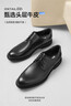 百麗男鞋商務(wù)皮鞋春夏真皮牛皮革通勤正裝皮鞋婚鞋A0558 黑色 42 曬單實(shí)拍圖