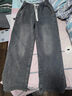 大嘴猴（paul frank）美式高街牛仔褲男士秋春季寬松直筒彎刀工作闊腿休閑星空長(cháng)褲子裝 深復古色 【四季常規款】 L 【建議120-135斤】 曬單實(shí)拍圖