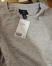 H&M男裝T恤春季內搭氣質(zhì)簡(jiǎn)約標準版型T恤打底衫0685816 混灰色 L 175/108 曬單實(shí)拍圖