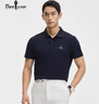 比音勒芬【科技棉】春秋款男士新年休閑通勤T恤親膚柔軟翻領(lǐng)長(cháng)袖POLO衫男 07黑色 L （105） 曬單實(shí)拍圖