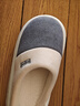 潔麗雅（Grace）棉拖鞋男士秋冬季室內防臭防滑居家保暖厚底踩屎感拖鞋男款冬天 曬單實(shí)拍圖