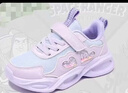 迪士尼（Disney）女童運動(dòng)鞋兒童戶(hù)外舒適跑步鞋中大童潮流百搭休閑鞋 淡紫 32 曬單實(shí)拍圖