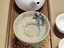 叁旬（sanxun）青花火石紅茶濾茶漏陶瓷茶葉濾網(wǎng)泡茶過(guò)濾茶隔高檔茶水分離器 手繪青花火石紅_茶濾【江崖錦盒】 曬單實(shí)拍圖