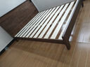 京東京造家居悅楓實(shí)木床 天然橡膠木 主臥雙人床胡桃色1.8×2米 曬單實(shí)拍圖