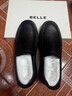 百麗（Belle）一腳蹬商務(wù)鞋男新款春季商場(chǎng)款羊皮革厚底休閑皮鞋8YG01DM5 黑色-單里 39 (245mm) 曬單實(shí)拍圖
