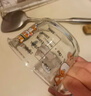 樂(lè )扣樂(lè )扣嬰兒輔食杯早餐杯寶寶刻度量杯可加熱牛奶杯耐高溫玻璃蒸蛋碗 曬單實(shí)拍圖