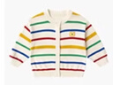 嘟嘟家兒童純棉毛衣春裝女童針織開(kāi)衫長(cháng)袖男童春季舒適上衣寶寶透氣衣服 條紋色系 100 曬單實(shí)拍圖