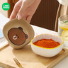 滿朝佳（MANCHAOJIA）LINE FRIENDS吐骨碟蘸料碟調(diào)味小碟子陶瓷醬料油醋碟火鍋干料碟 BROWN款 曬單實(shí)拍圖