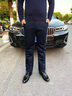 啄木鳥(niǎo)褲子男款2026春夏季寬松彈力男士休閑褲中年爸爸裝商務(wù)西褲直筒褲 藏青色（春季新款） 32 （腰圍2尺5） 曬單實(shí)拍圖