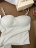 ubras虞書(shū)欣同款立體抹胸小奶皮胸墊吊帶背心外穿無(wú)袖女裝上衣內衣 燕麥奶色 M 曬單實(shí)拍圖