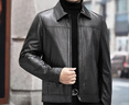 凱撒（KAISER）凱撒皮夾克真皮皮衣男士綿羊皮薄款翻領(lǐng)秋冬短款工裝男裝3XL 曬單實(shí)拍圖