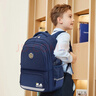 史努比（SNOOPY）小學(xué)生書(shū)包男孩學(xué)院風(fēng)護脊減負1-4-6高年級兒童初中生雙肩背包 藍 曬單實(shí)拍圖