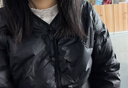 茵曼（INMAN）輕薄簡(jiǎn)約無(wú)領(lǐng)短款羽絨馬甲女士2025新款可內搭可外穿薄款外套 黑色 L 曬單實(shí)拍圖