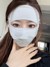 UKKNZZ全臉?lè )罆衩嬲峙雷贤饩€(xiàn)夏季騎行遮陽(yáng)口罩面部防護透氣冰絲臉基尼 淺灰 曬單實(shí)拍圖