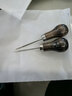 葫蘆實(shí)木柄手工修鞋補鞋工具鉤錐錐子鋼針不銹鋼針錐細錐子定位鉆 鉤錐+直錐【各1個(gè)】 曬單實(shí)拍圖