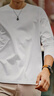 布先生明星同款長(cháng)袖T恤男士小白T內搭 長(cháng)袖標準T-圓領(lǐng)-白色 XL(180) 曬單實(shí)拍圖