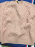 科蒙博卡2025秋冬圓領(lǐng)加厚羊毛衫女寬松針織衫打底毛衣 妃粉 L 曬單實(shí)拍圖