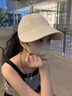 啄木鳥(niǎo)（TUCANO）趙露思同款大頭圍可掛口罩防曬帽防紫外線(xiàn)遮陽(yáng)速干鴨舌漁夫棒球帽 米白【可掛口罩速干帽】 可調節【56-59cm】贈送口罩 曬單實(shí)拍圖