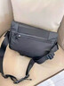 袋鼠斜挎包男款潮牌通勤包大容量機車(chē)背包單肩包時(shí)尚騎行運動(dòng)腰包正品 黑色 曬單實(shí)拍圖