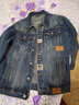牛仔夾克男春秋款刺繡牛仔外套潮牌百搭痞帥寬松工裝夾克衫上衣男 藍色 M 曬單實(shí)拍圖