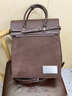 SmoSmos【Boxing包】麂皮原創(chuàng  )雙肩包通勤女背包真皮電腦包登山包生日禮物 中號麂絨棕 曬單實(shí)拍圖