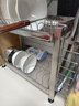 四季沐歌304不銹鋼廚房碗碟置物架瀝水架碗架碗筷收納柜碗盤(pán)收納用具大全 【304不銹鋼長(cháng)43CM】二層全配 曬單實(shí)拍圖