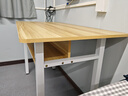 雅美樂(lè )書(shū)房桌子電腦桌雙層收納 簡(jiǎn)易書(shū)桌學(xué)習桌辦公寫(xiě)字桌淺胡桃色1.2米 曬單實(shí)拍圖