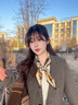 GIAVENTOLA絲巾桑蠶絲真絲女2025優(yōu)雅氣質(zhì)小方巾媽媽情人節生日母親節禮物 一城春弄 曬單實(shí)拍圖