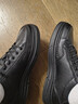 百麗男鞋牛皮革小白鞋春夏厚底一腳蹬休閑板鞋A1920AM5 黑色 39 曬單實(shí)拍圖