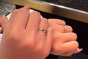 唯一（Winy）施華洛世奇鋯鉆999足銀莫比烏斯情侶戒指一對男女款求婚結婚對戒 曬單實(shí)拍圖