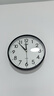 康巴絲（Compas）掛鐘客廳 靜音走時(shí)簡(jiǎn)約石英鐘表掛墻時(shí)鐘 c2855 黑色 26cm直徑 曬單實(shí)拍圖